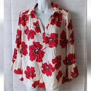 Ba&sh Floral Collared Pullover Lady Top 210.00